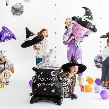 Paarse Halloween Helium Ballon Vleermuis Leeg 51cm van Partydeco koop je bij Partywinkel