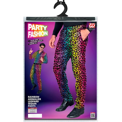 PAILLETTEN BROEK REGENBOOG LUIPAARD van Widmann koop je bij Partywinkel