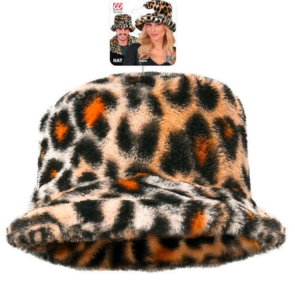 Panter Bucket Hat Pluche van Widmann koop je bij Partywinkel