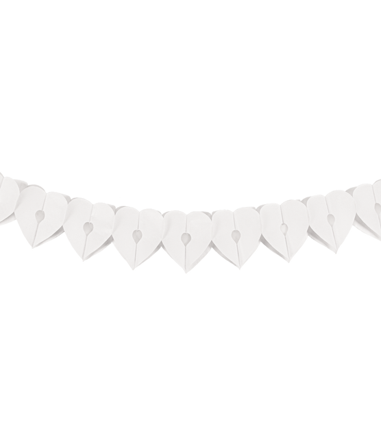 Ghirlanda di carta - Cuore bianco
