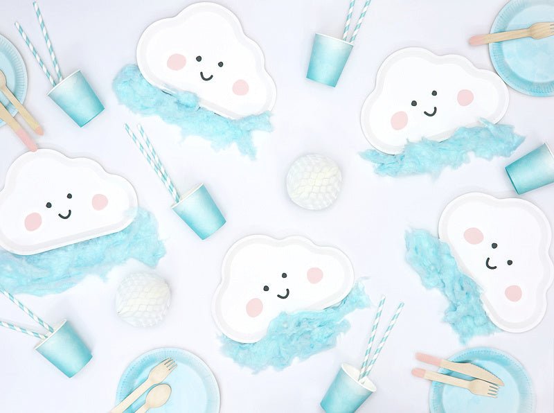 Papieren Rietjes Lichtblauw Wit 19,5cm 10st van Partydeco koop je bij Partywinkel