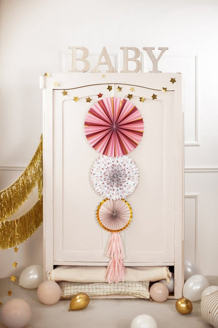 Papieren Waaiers Bloemen 3st van Partydeco koop je bij Partywinkel