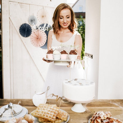 Papieren Waaiers Gekleurde Set 14 - 38cm 3 delig van Partydeco koop je bij Partywinkel