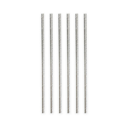 Papieren Zilveren Metallic Rietjes 19,7cm 20st van WeFiesta koop je bij Partywinkel
