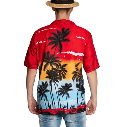 Camicia hawaiana Paradise Red - Unisex