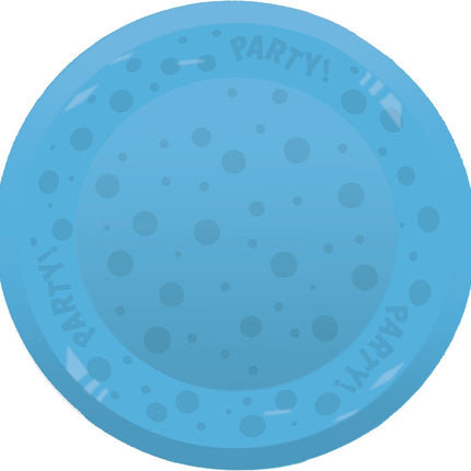 Party Bord Blauw Semi Transparant 21cm van Procos koop je bij Partywinkel