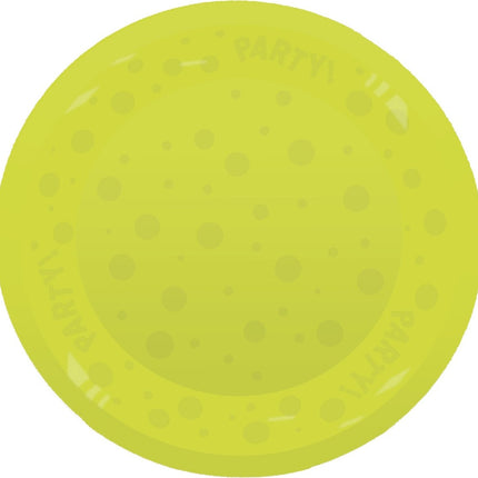 Party Bord Neon Geel 21cm van Procos koop je bij Partywinkel