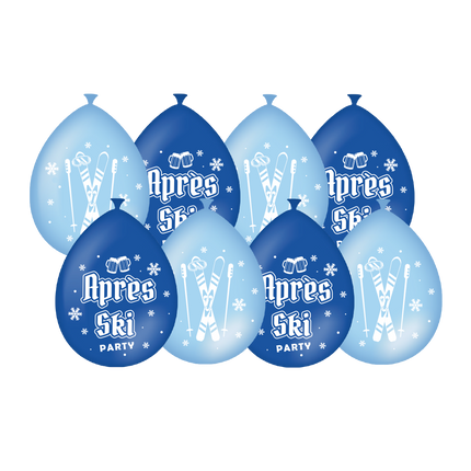 Palloncini blu Apres Ski 30 cm 8 pezzi