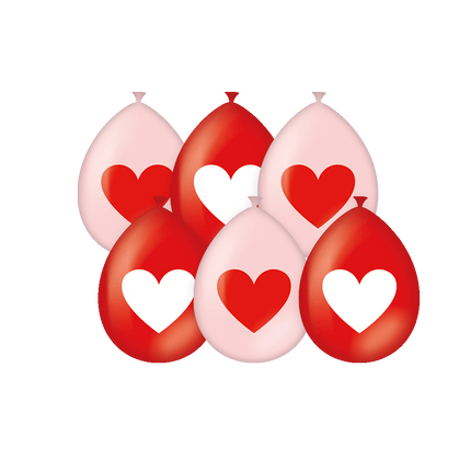 Palloncini a cuore 30cm 6pz