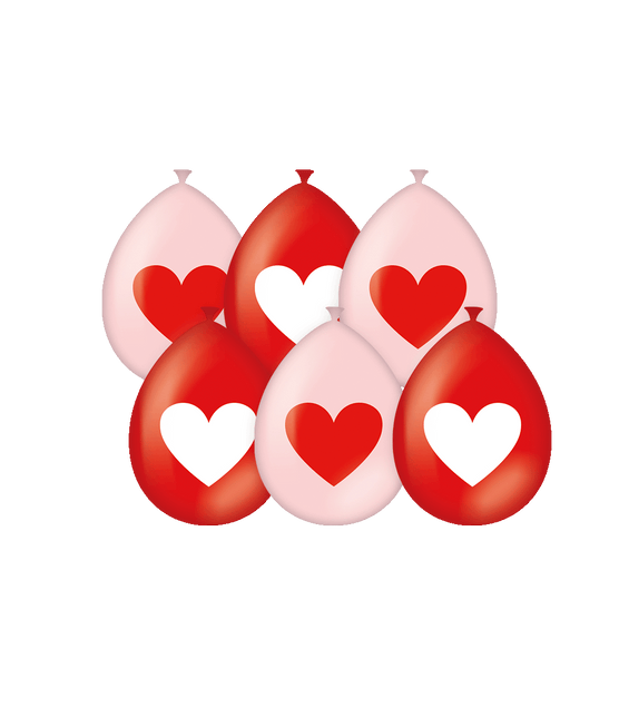 Palloncini a cuore 30cm 6pz