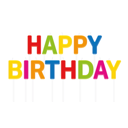 Candele di Buon Compleanno Colorate 2,5 cm
