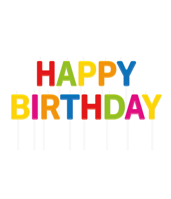 Candele di Buon Compleanno Colorate 2,5 cm