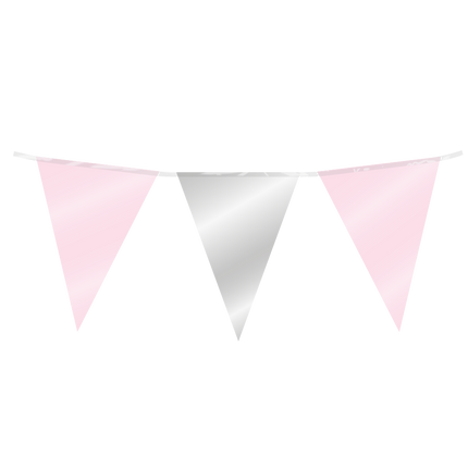 Linea di bandiera rosa chiaro argento