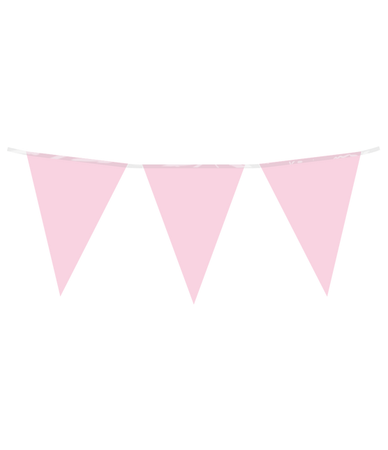 Linea di bandiere rosa chiaro pastello