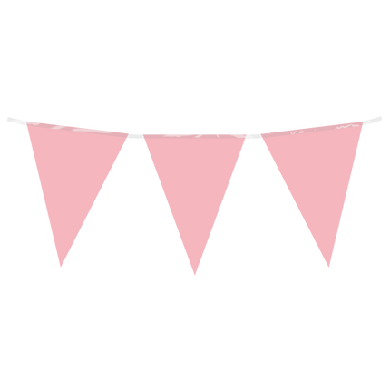 Linea di bandiere rosa pastello