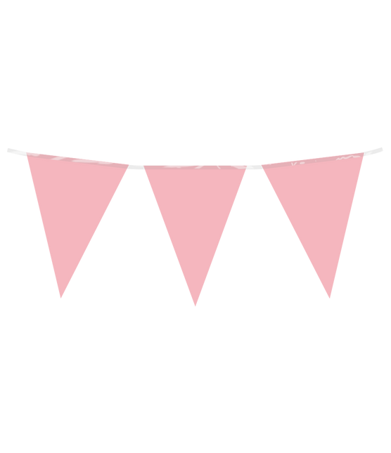 Linea di bandiere rosa pastello