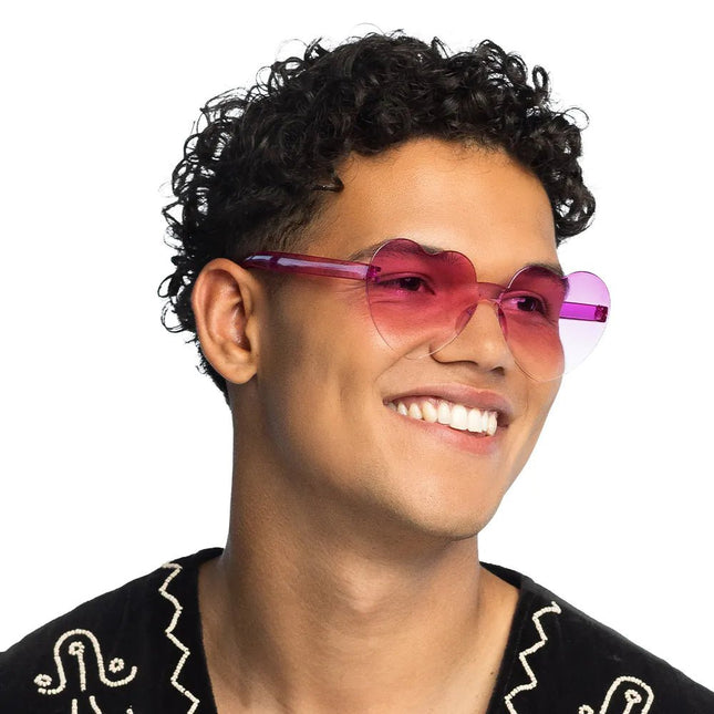 Partybril Festival Hart roze van Boland koop je bij Partywinkel