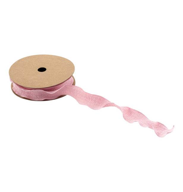 Nastro rosa chiaro rugoso 2,5Cm 10m
