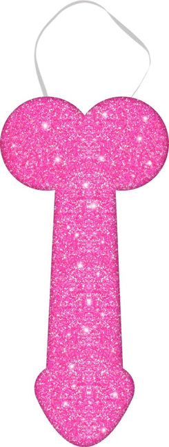 Penis Stropdas Roze Glitter 30cm van Fiestas Guirca koop je bij Partywinkel