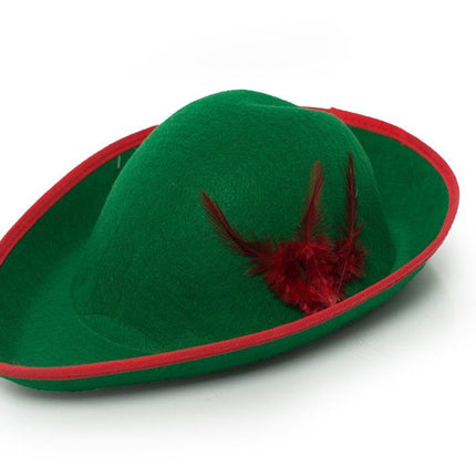 Peter Pan Hoed Groen Met Veer van Partychimp koop je bij Partywinkel