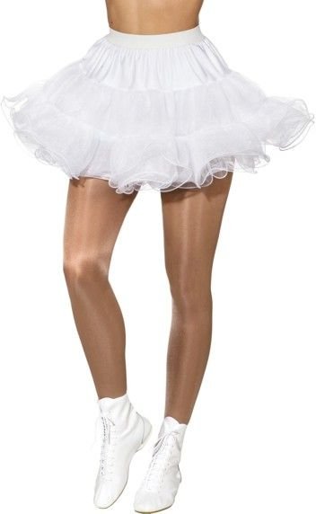 Petticoat, wit met witte draadrand van Orlob koop je bij Partywinkel