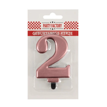 Candela "2 anni" in oro rosa