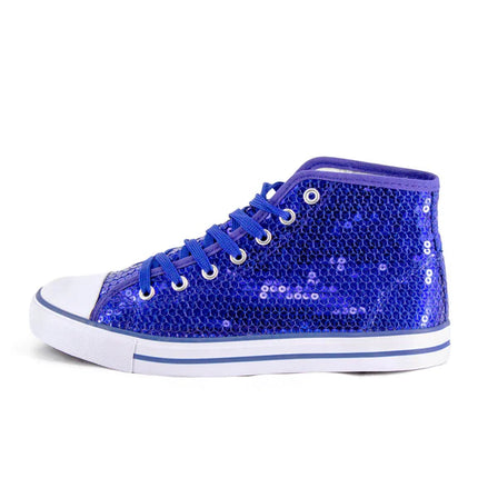 Scarpe blu con glitter
