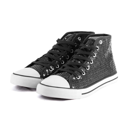 Scarpe nere con paillettes