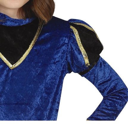 Pietenpak Jurk Kind Blauw/Goud van Fiestas Guirca koop je bij Partywinkel