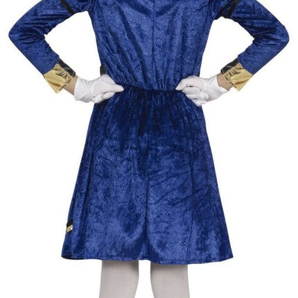 Pietenpak Jurk Kind Blauw/Goud van Fiestas Guirca koop je bij Partywinkel