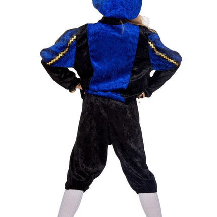 Pietenpak Kind Blauw/Zwart Luxe van Wilbers & Wilbers koop je bij Partywinkel