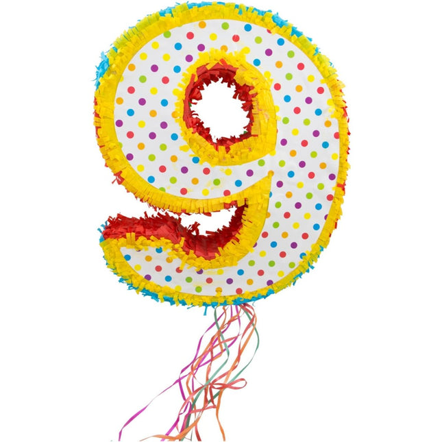 Pinata 9 Jaar 49cm van Folat koop je bij Partywinkel