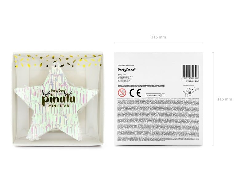 Pinata Ster Mini 10,5cm van Partydeco koop je bij Partywinkel