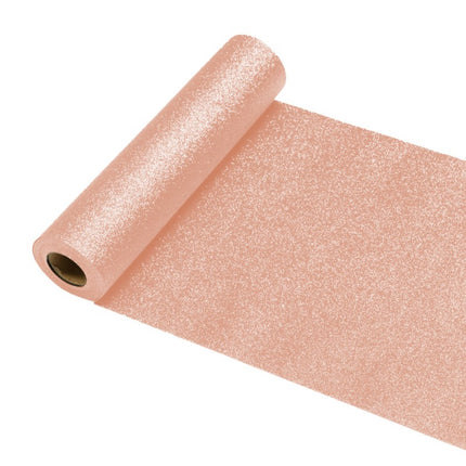 Runner da tavolo oro rosa glitterato 30Cm 5m