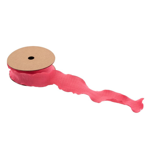 Nastro fucsia increspato 4cm 10m