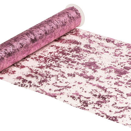 Runner da tavolo rosa lucido 5m