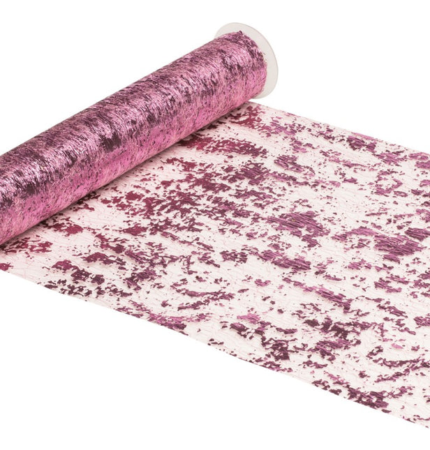 Runner da tavolo rosa lucido 5m