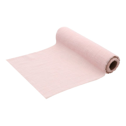 Runner da tavola rosa chiaro in cotone 5m