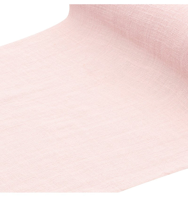 Tovaglia rosa chiaro in cotone 2,4m