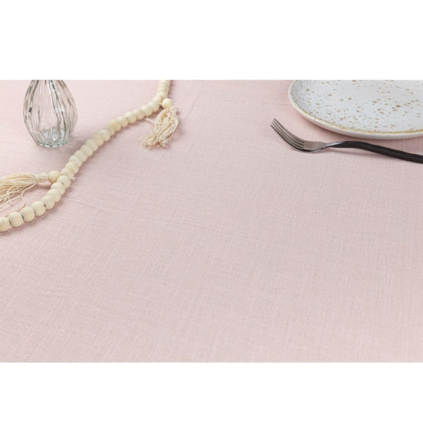 Tovaglia rosa chiaro in cotone 2,4m