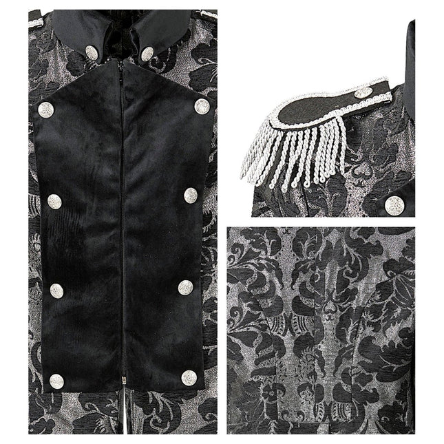 Piraat Jas Zwart Zilver Heren van Widmann koop je bij Partywinkel