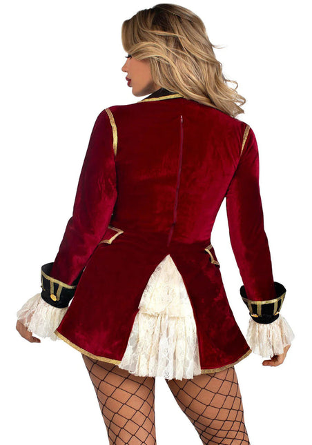 Piraat Jurk Bordeaux Rood Dames Leg Avenue - Partywinkel - 714718571935