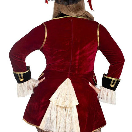 Piraat Jurk Rood Wit Dames Leg Avenue - Partywinkel - 714718572482