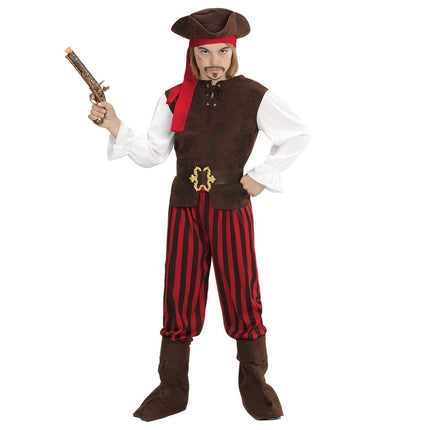 Piraat Kostuum Rood Bruin Jongen van Widmann koop je bij Partywinkel