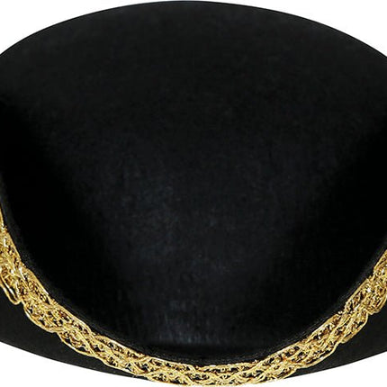 Piraathoed Zwart Goud Kind - Partywinkel - 8434077136096