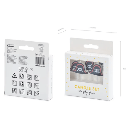 Piraten Kaarsen 2cm 5st van Partydeco koop je bij Partywinkel