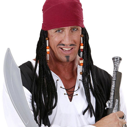 Piraten Pruik Carabisch Met Bandana van Widmann koop je bij Partywinkel