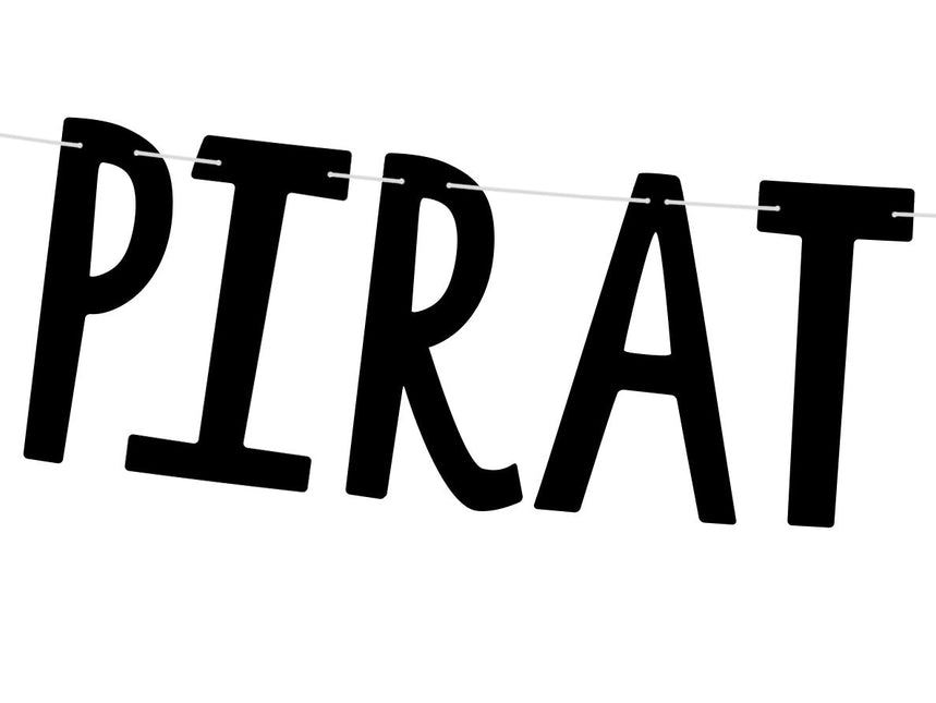 Piraten Slinger Pirates Party Zwart 1m van Partydeco koop je bij Partywinkel