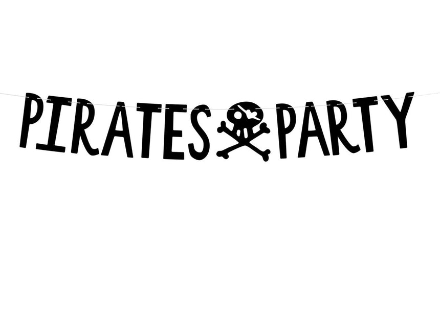 Piraten Slinger Pirates Party Zwart 1m van Partydeco koop je bij Partywinkel