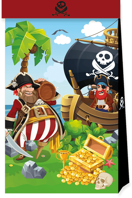 Piraten Uitdeelzakjes 4st van Procos koop je bij Partywinkel